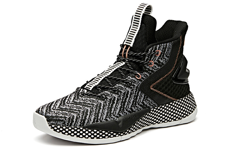 Anta Crazy 3 Cushioning Thermal High top Basketball Shoes Men’s Black White