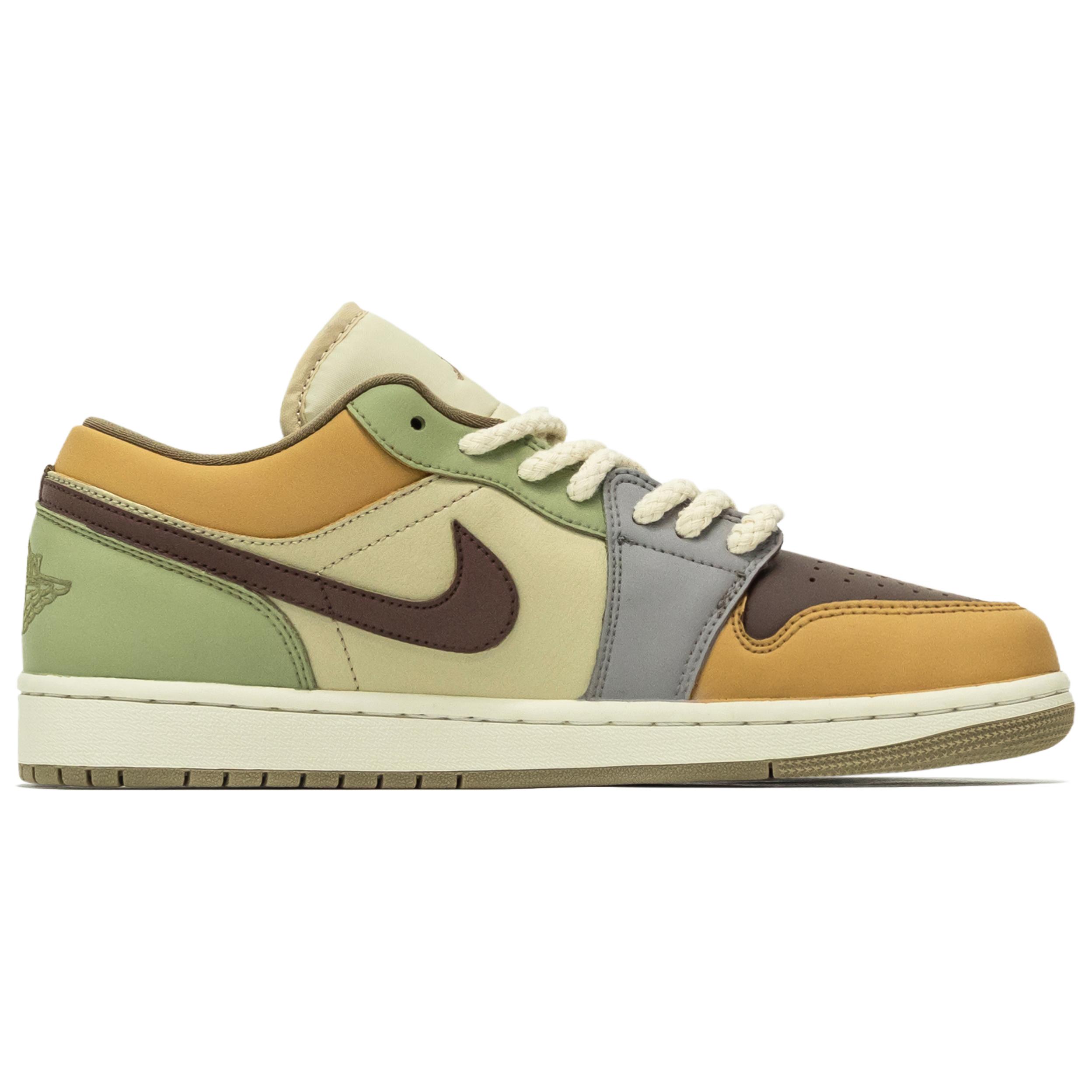 Jordan Air Jordan 1 Rhapsody, Magic Doll Abrasion Resistant Low top Vintage Basketball Shoes Unisex Brown