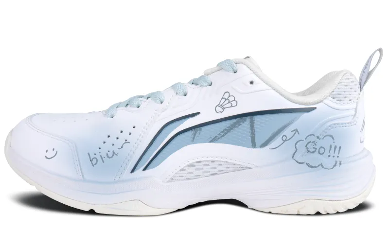 Li Ning Flying Eagle Abrasion Resistant Breathable Low top Badminton Shoes Unisex Blue White