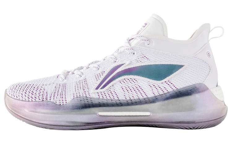 Li Ning YuShuai 13 Basketball Shoes Men's Low Top Standard White/Roman Purple