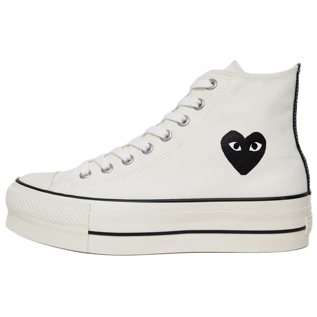 Converse x CDG Play Chuck Taylor All Star High top Canvas Shoes Unisex White