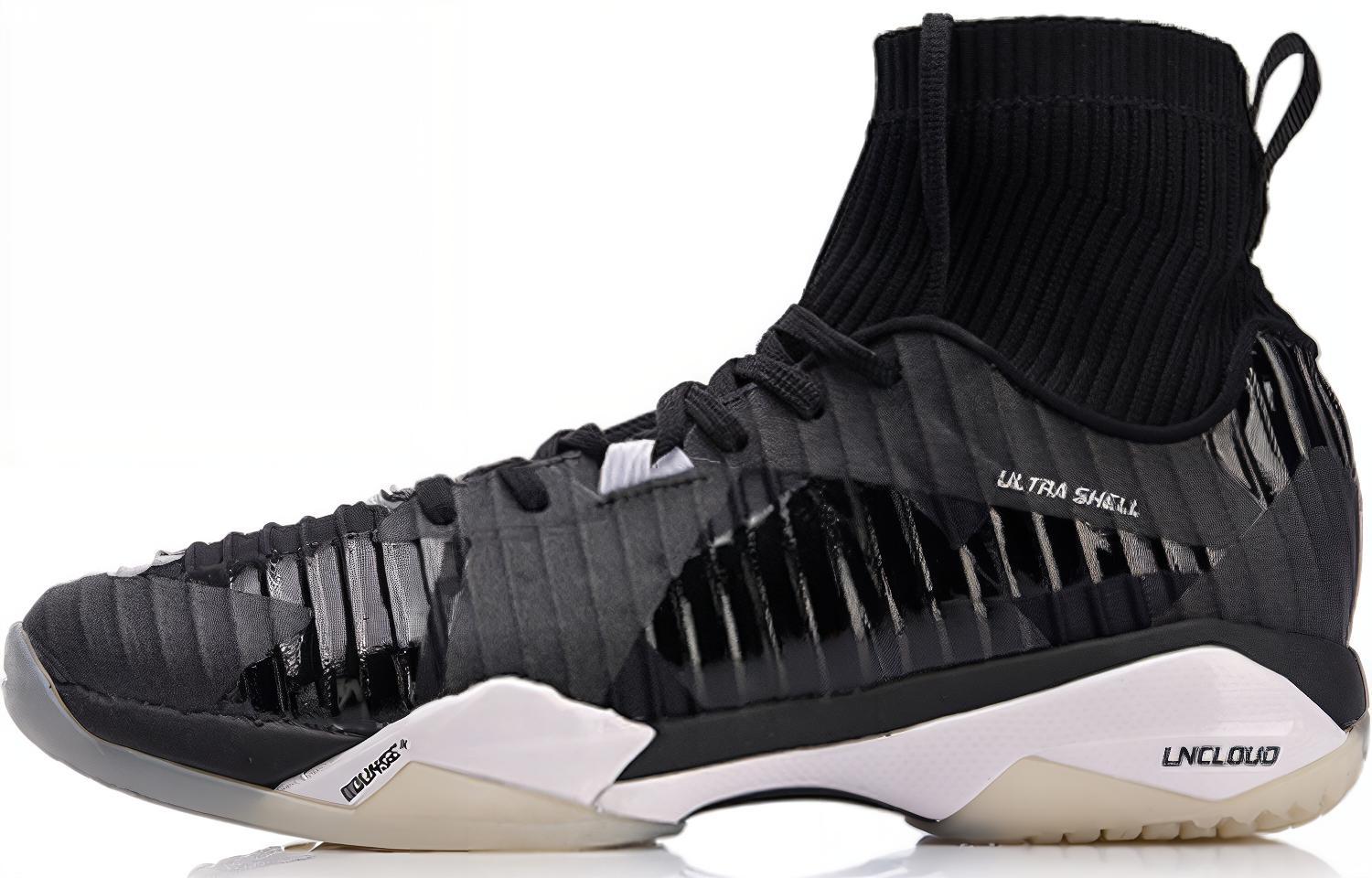 Li Ning Frontier Shadow Pro Rubber Cushioning Slip Resistant Breathable Lightweight High top Badminton Shoes Unisex