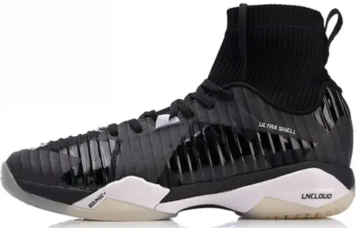 Li Ning Frontier Shadow Pro Rubber Cushioning Slip Resistant Breathable Lightweight High top Badminton Shoes Unisex