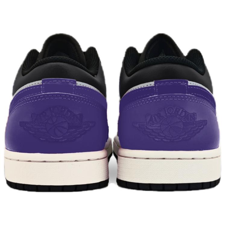 Jordan Air Jordan 1 Abrasion Resistant Abrasion Resistant Low top Vintage Basketball Shoes Unisex Purple Black