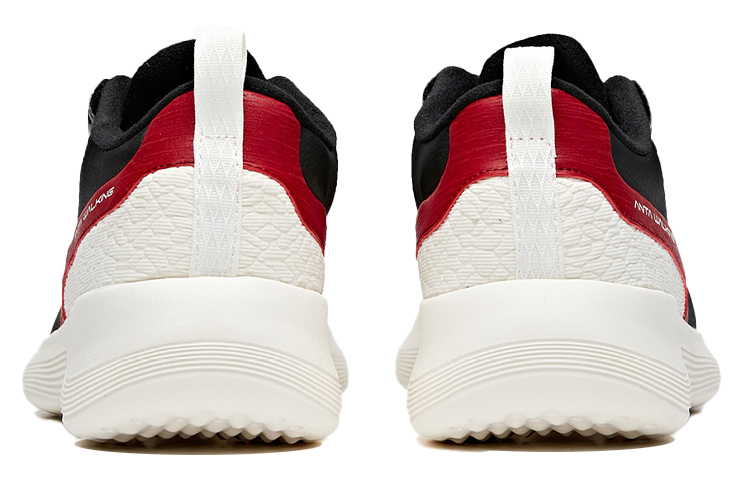ANTA Training Shoes Men’s Low Top Black/Ivory White/Sports Style Red