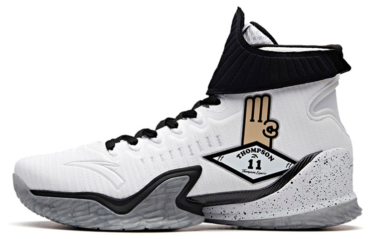 Anta KT3 Chop Hand, Thompson Slip Resistant Abrasion Resistant Cushioning High top Basketball Shoes Men's Black White