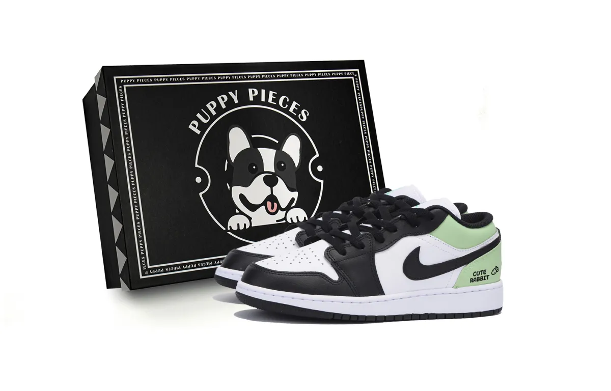 Jordan Air Jordan 1 Vintage Basketball Shoes Men's Low Top White Green