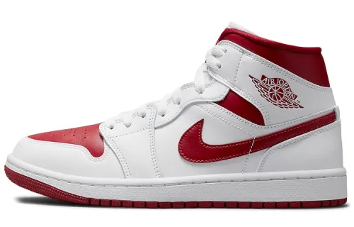 Air Jordan 1 Mid 'University Red White'
