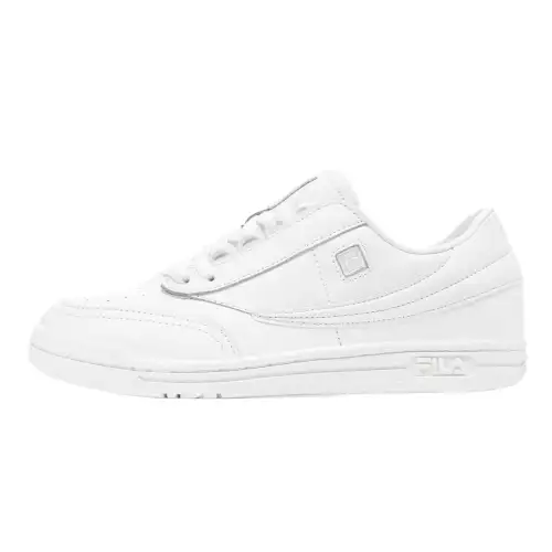 FILA Original Tennis Textile, Leather Low top Tennis Shoes Men's White