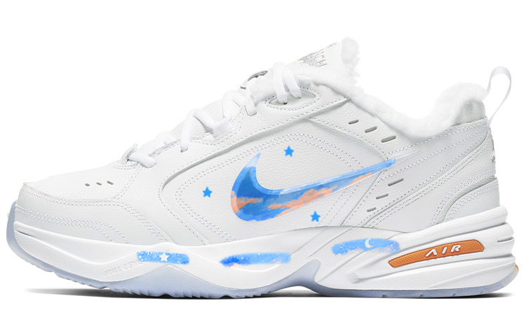 Nike Air Monarch 4 Cushioning Slip Resistant Cushioning Slip Resistant Low top Chunky Sneakers Unisex Blue White
