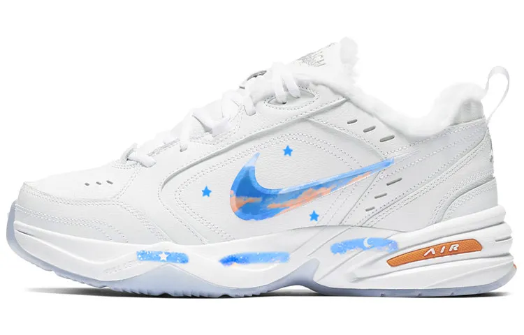Nike Air Monarch 4 Cushioning Slip Resistant Cushioning Slip Resistant Low top Chunky Sneakers Unisex Blue White