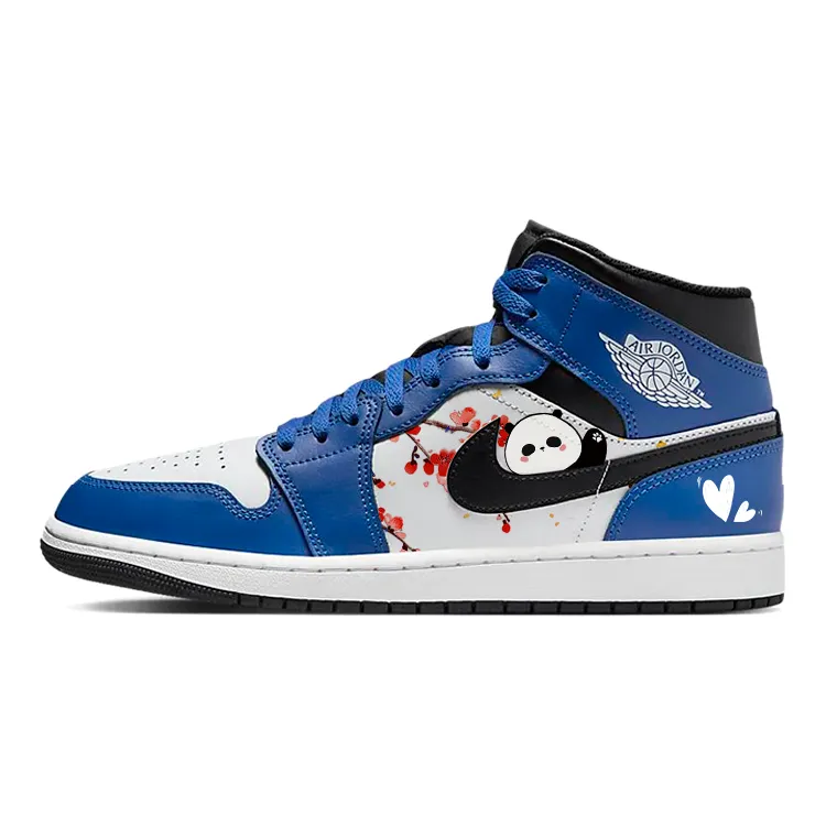 Jordan Air Jordan 1 Vintage Basketball Shoes Unisex High Top White/Blue