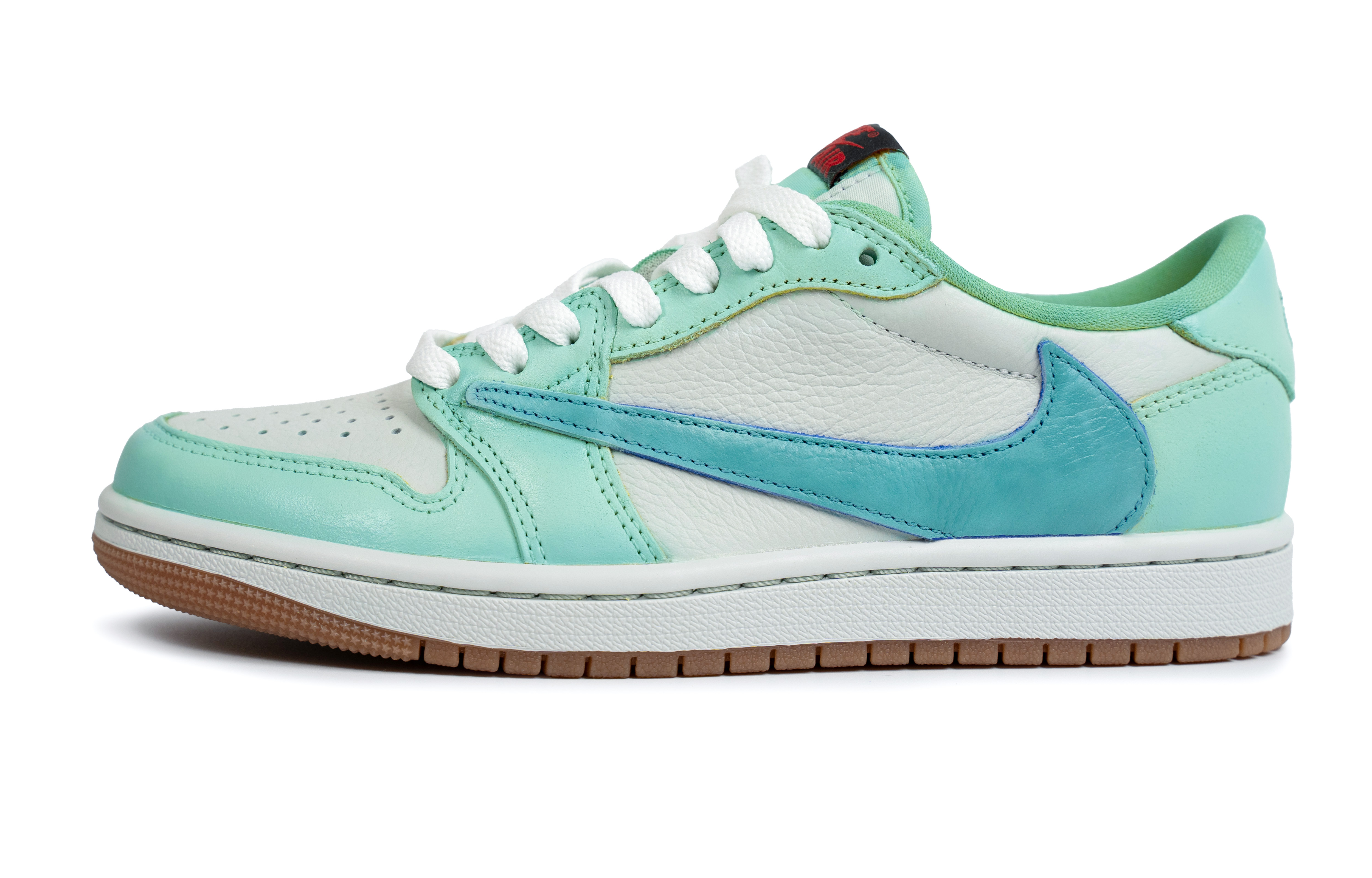 Jordan Travis Scott X Air Jordan Vintage Basketball Shoes Unisex Low Top White/Green
