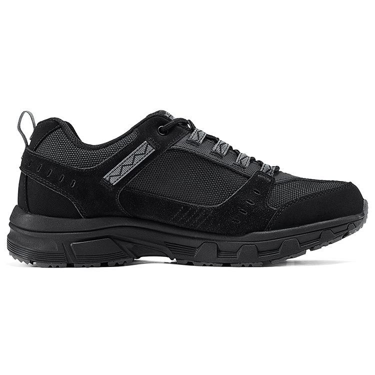 Skechers OUTDOOR MENS Textile, Synthetic Leather Cushioning, Wear Resistant Low top Mountaineering Shoes Men’s Black