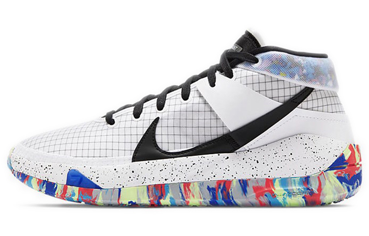 Nike KD 13 EP \"Home Team\" Home Team Fashionable and versatile Middle-top Basketball Shoes Men and Women Similar Black and White Domestic Version