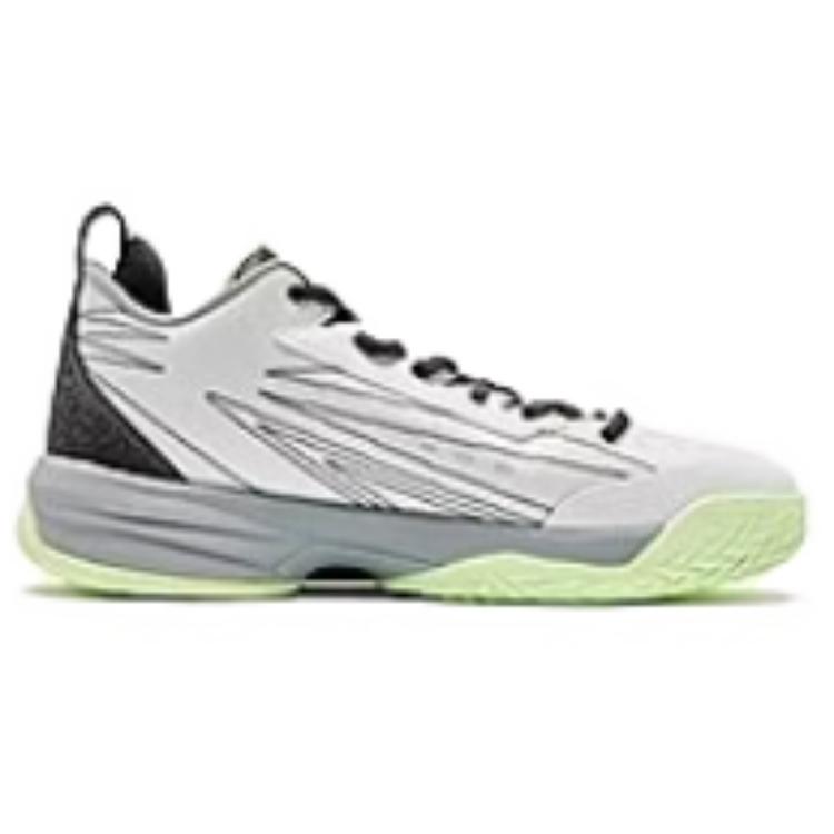 QIAODAN Comfortable Slip Resistant Low top Basketball Shoes Men’s White Cyan