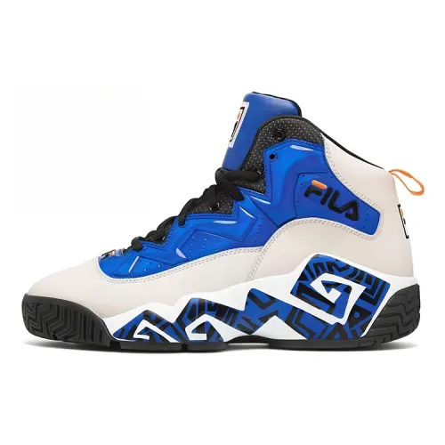 FILA Mb High Cushioning, Wear Resistant Mid top Basketball Shoes Men's Blue