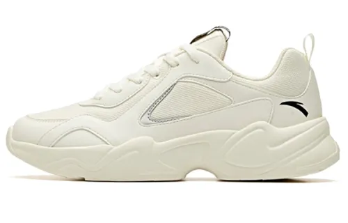 Anta Mesh, Textile, Synthetic Leather Cushioning Slip Resistant Abrasion Resistant Low top Chunky Sneakers Men's