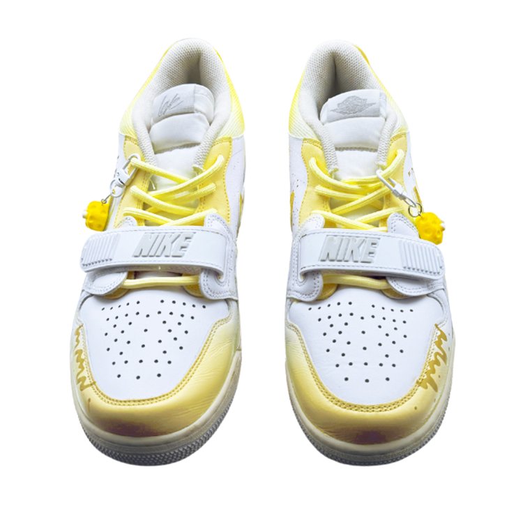 Jordan Legacy 312 Cushioning Slip Resistant Low top Vintage Basketball Shoes Men’s Yellow White