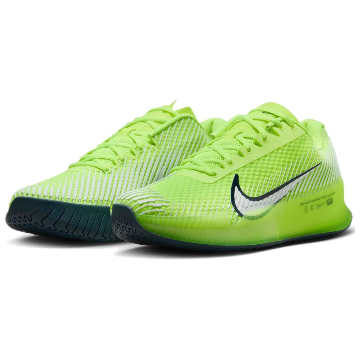 Nike Air Zoom Vapor 11 Cushioning Abrasion Resistant Cushioning, Wear Resistant Low top Tennis Shoes Men’s Green White