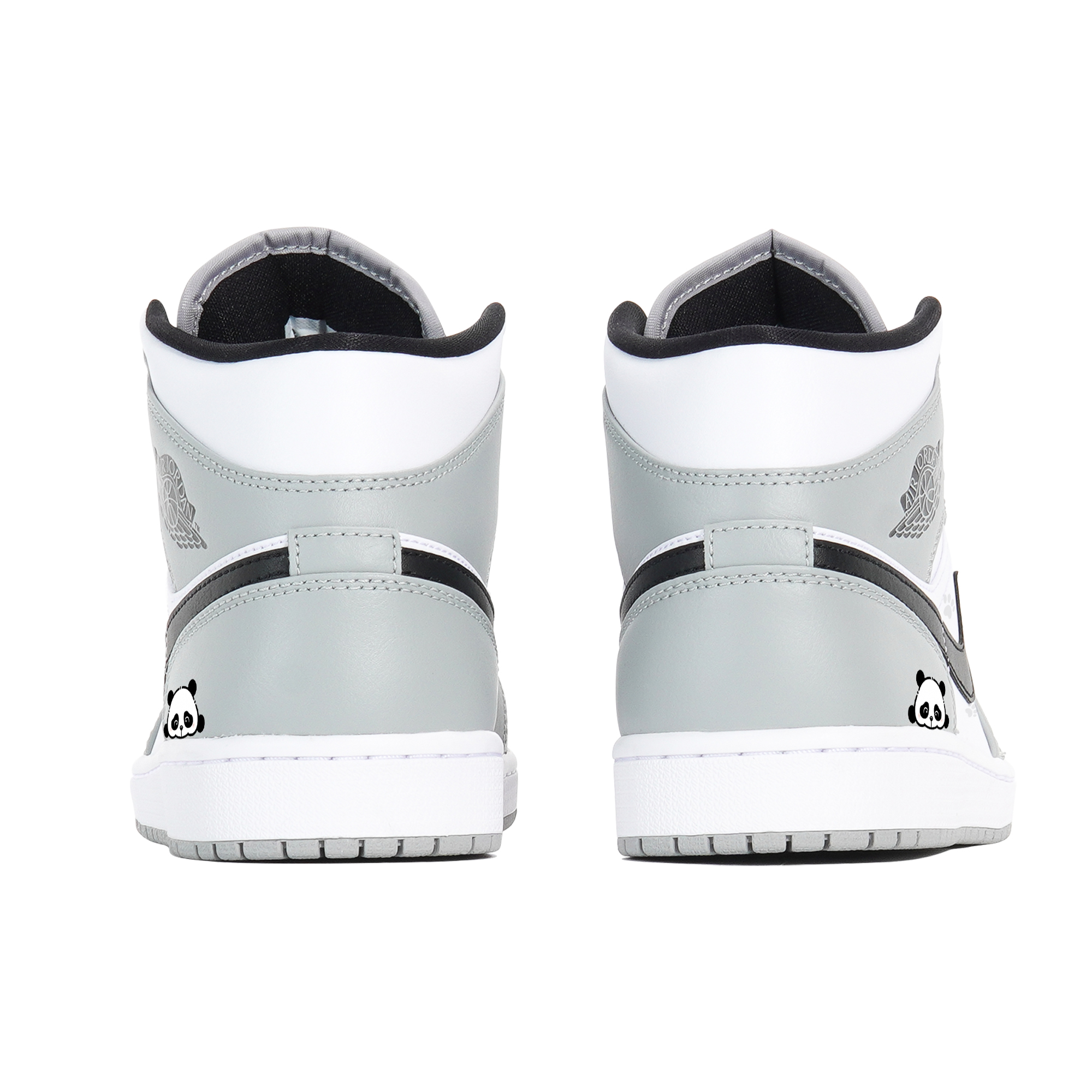 Jordan Air Jordan 1 Cushioning Slip Resistant Abrasion Resistant Mid top Vintage Basketball Shoes Men’s White Gray