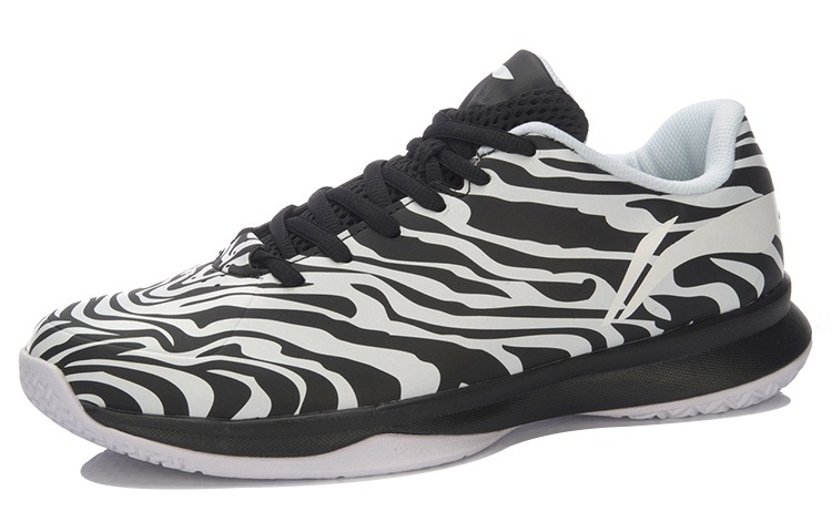 Li Ning Tiger Paw 2 Low top Performance Basketball Shoes Unisex White Black