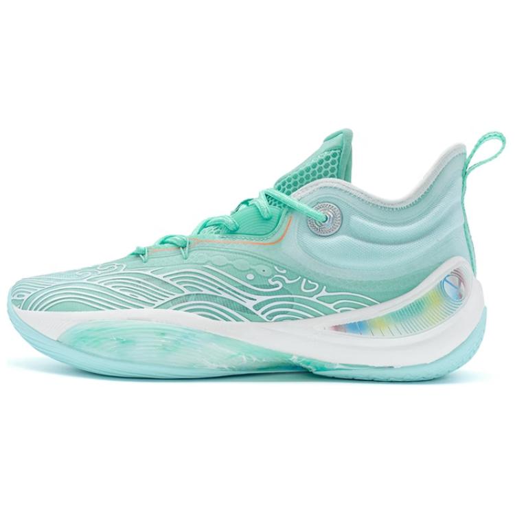XTEP Slip Resistant Abrasion Resistant High top Basketball Shoes Men’s Green White