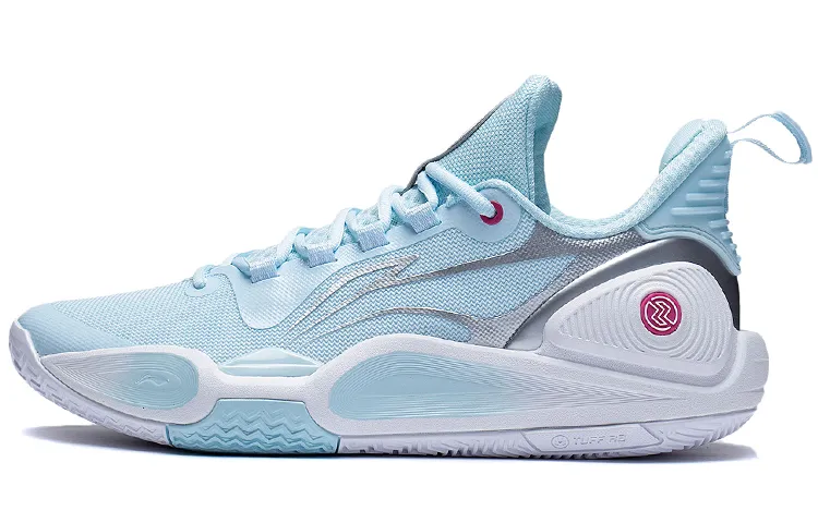 Li Ning Speed 9 Cushioning Abrasion Resistant Low top Basketball Shoes Men's Blue Silver