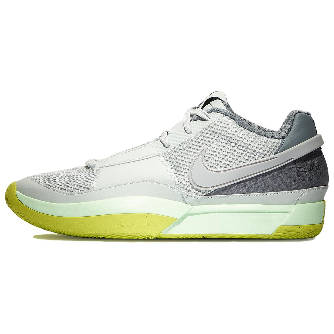 Nike Ja 1 Morant generation, comfortable and trendy, non-slip and wear-resistant, low-top basketball shoes, same style for men and women, silver green