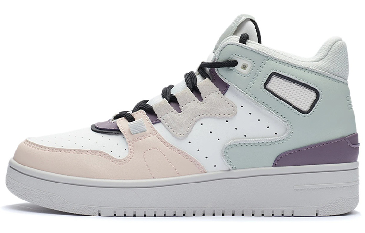Li Ning Attack 2020 Synthetic Leather, Split Suede Lace Up Cushioning Slip Resistant Abrasion Resistant Rebound Mid top