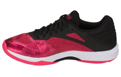 Asics fabric synthetic leather Netburner Ballistic FF trendy and comfortable low-top retro basketball shoes women's red and black