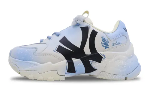 MLB Big Ball Chunky Cushioning, Wear Resistant Low top Chunky Sneakers Unisex Blue White