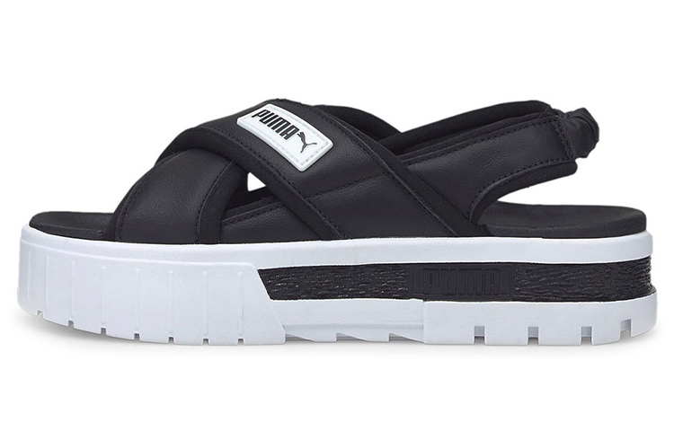 Женские сандалии PUMA Mayze Sandal L на платформе (черно-белые)