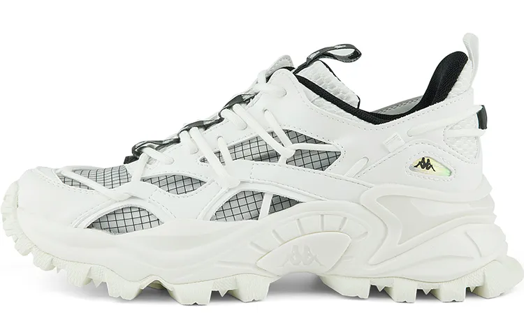 Kappa Textile, Synthetic Leather Cushioning Low top Chunky Sneakers Unisex White