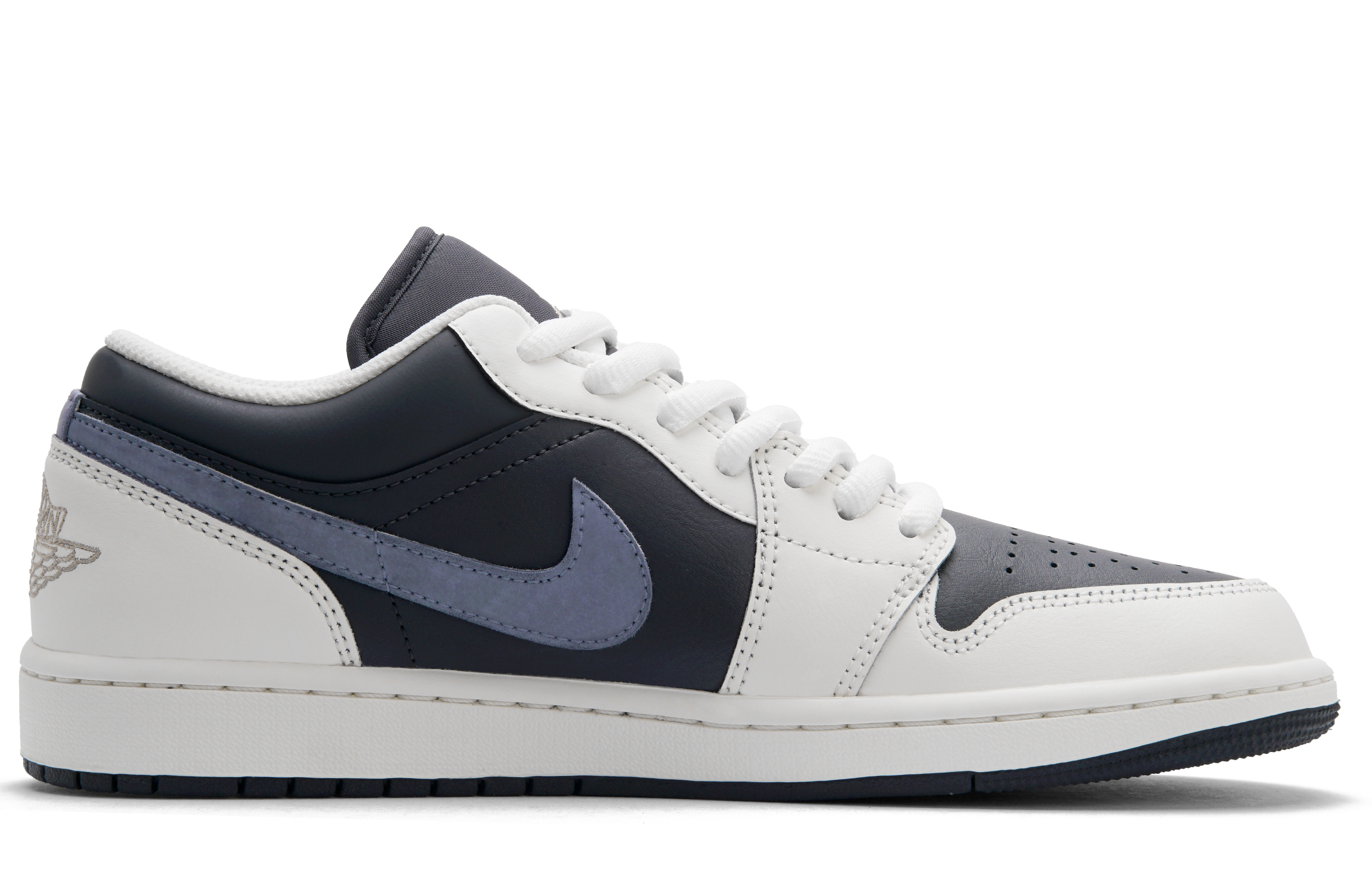 Jordan Air Jordan 1 Blue Waterfall Low top Training Shoes Men’s Black White Blue