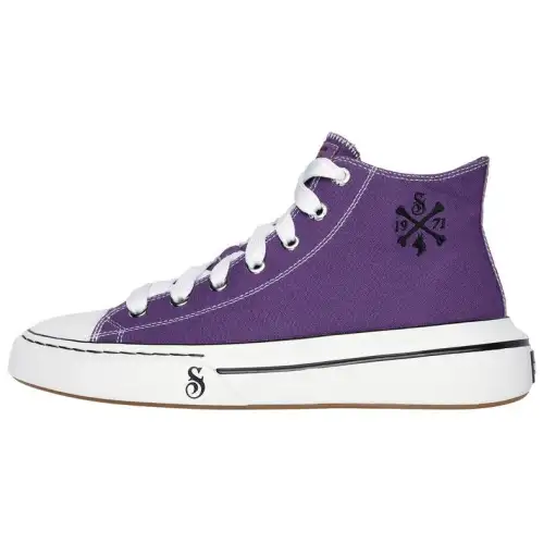 Snoop Dogg x Skechers SNOOP One Doggy Bonez High top Canvas Shoes Men's Purple