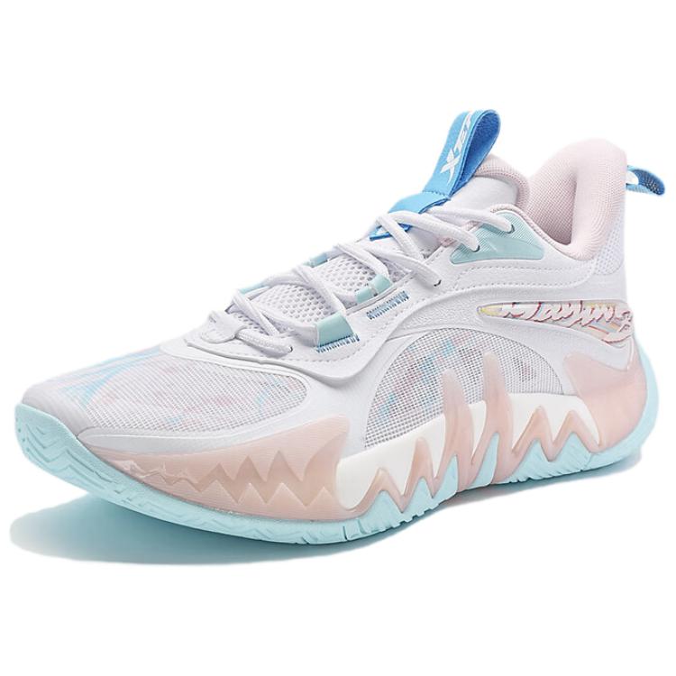 XTEP Reverse 2 Cushioning Low top Basketball Shoes Men’s Pink Blue