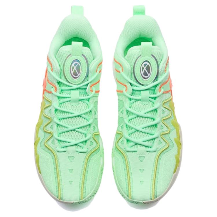 XTEP Abrasion Resistant Cushioning Low top XTEP ACE Technology Basketball Shoes Men’s Elf Green
