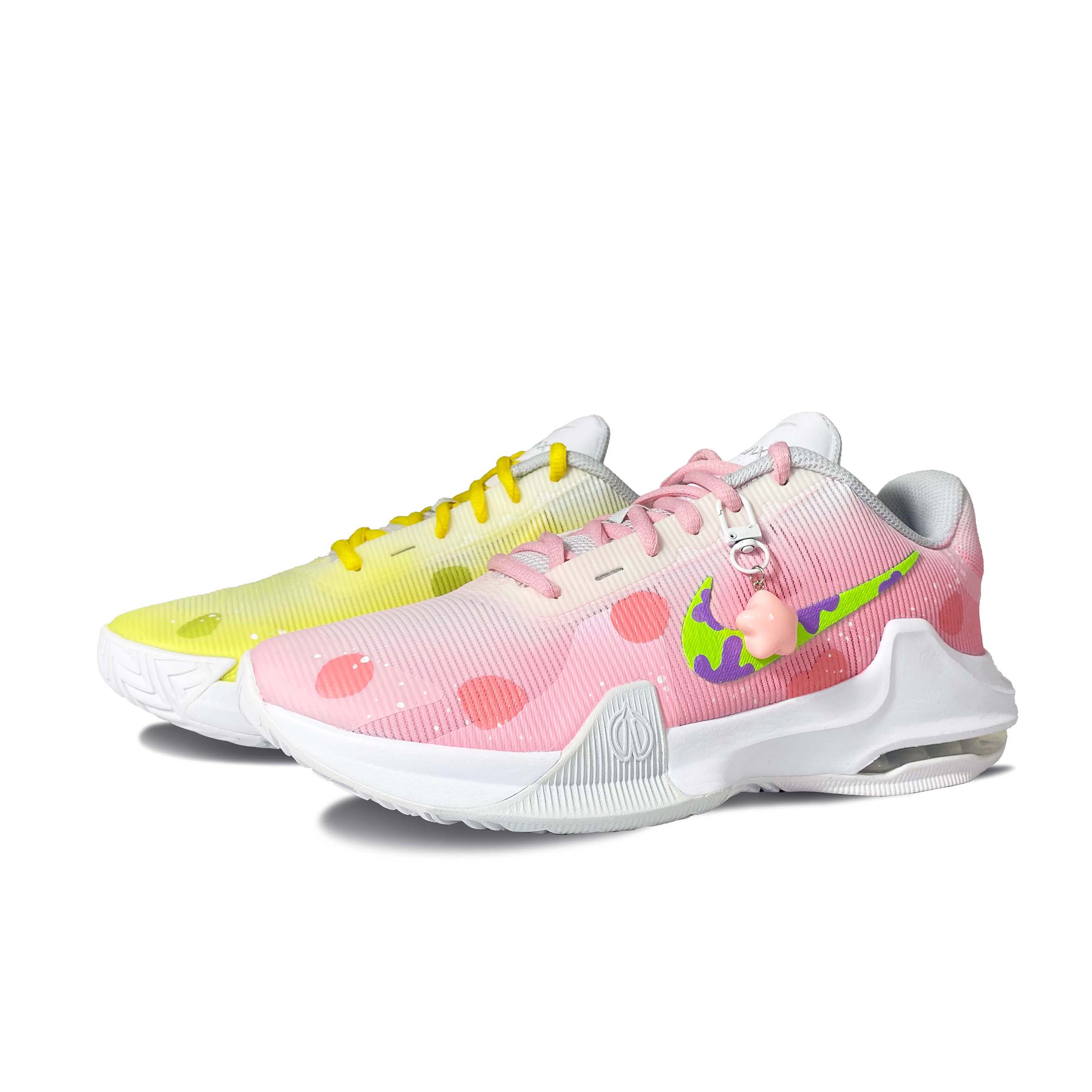 Nike Air Max Impact 4 Cushioning Abrasion Resistant Rebound Low top Basketball Shoes Men’s Pink Yellow