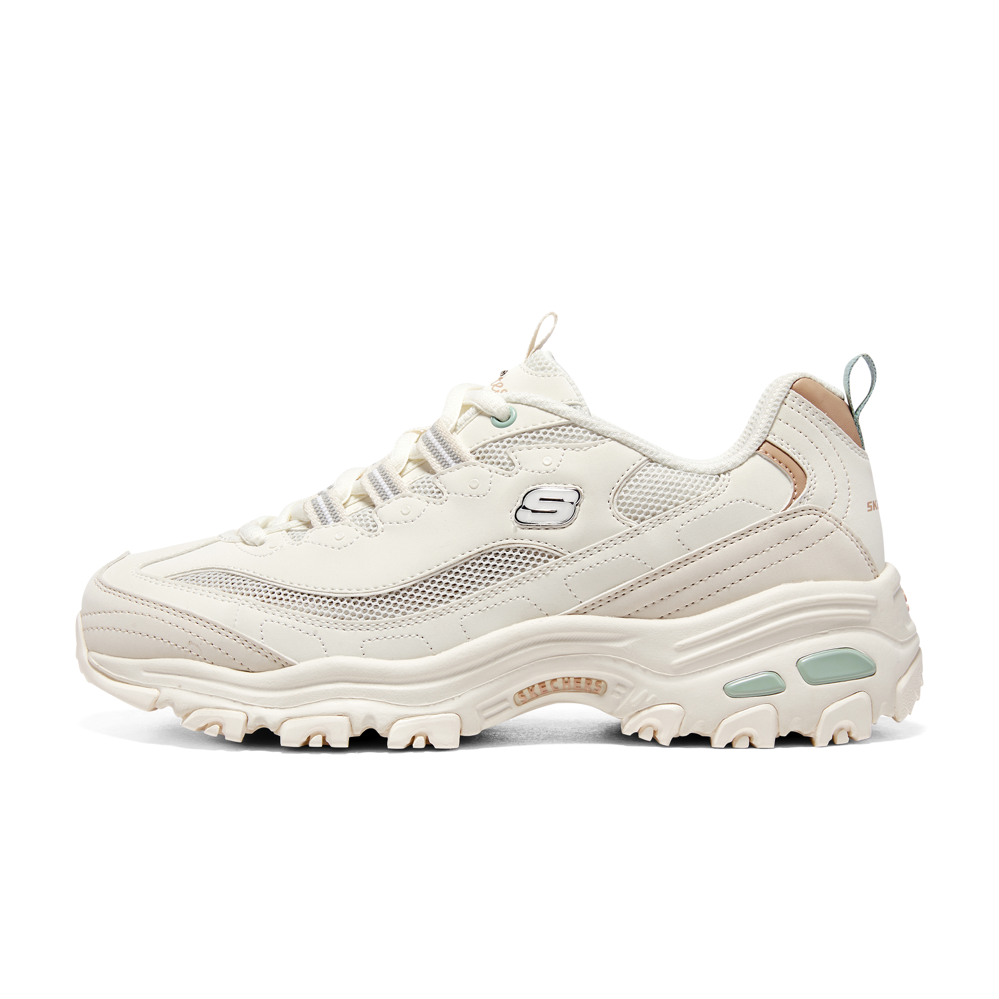 Женские кроссовки Skechers D'LITES 1.0 (айвори)
