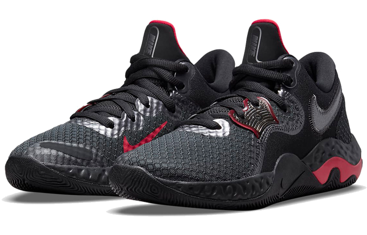 Мужские кроссовки Nike Renew Elevate 2 (черно-серебристые с красным) — Чёрный / серебристый / красный — фото 3