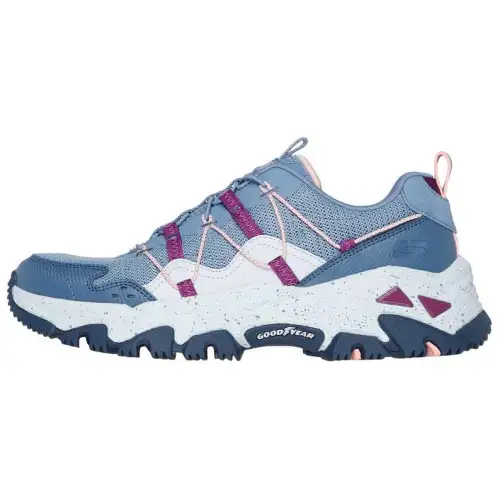 Skechers Abrasion Resistant Breathable Height Increasing Low top Mountaineering Hiking Shoes Women's Gray Blue