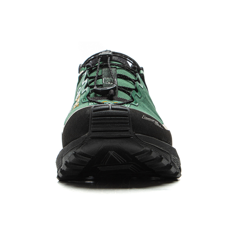 Li Ning Outdoor CF Tracing, Xingchuan Pro Slip Resistant Abrasion Resistant Low top Hiking Shoes Unisex Gray Green