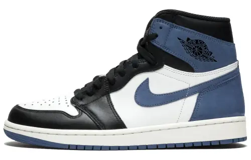 Jordan Air Jordan 1 Retro High Blue Moon OG model, six-time champion, playful Blue Moon, versatile, high-top, retro basketball shoes, men's blue toes