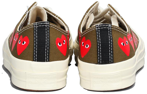 Кеды Converse ×CDG Play (хаки) — фото 4