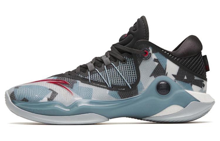 Anta Skyline 1 Fabric Slip Resistant Abrasion Resistant Low top Basketball Shoes Men's Blue Black, Fighter Colorway