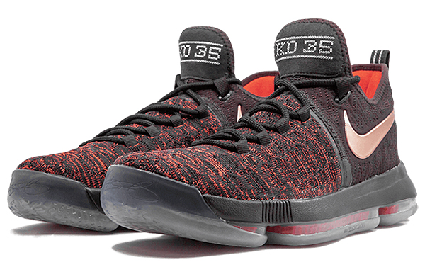 Мужские кроссовки Nike KD 9 The Sauce (бордовые) — 深勃艮第/金属红铜 — фото 3