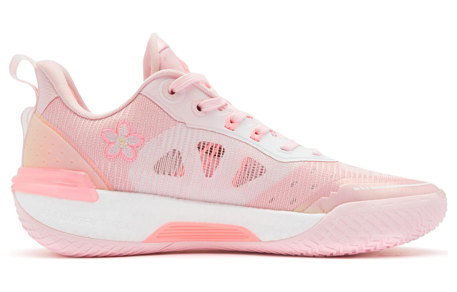 QIAODAN FE2.0 Fresh Look Low top Q KUNGFU TURBO Basketball Shoes Men’s Pink