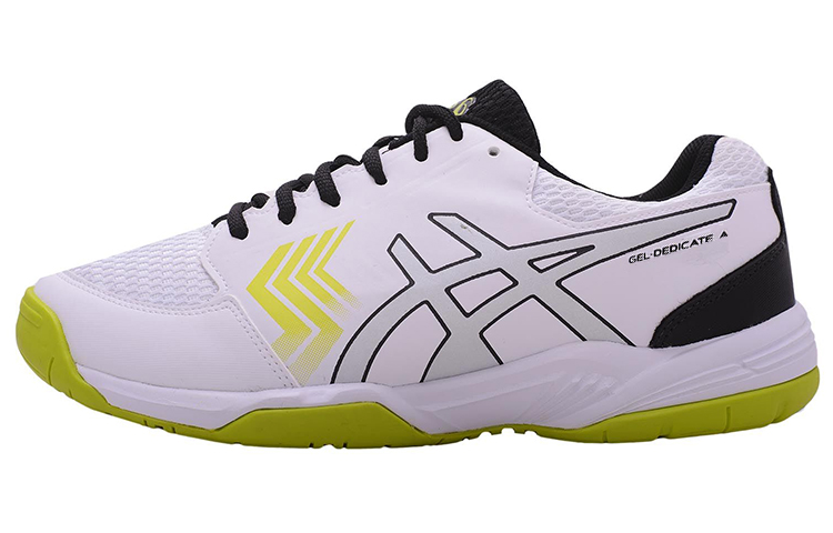 ASICS Gel Dedicate 5 Tennis Shoes Men's Low Top White/Yellow