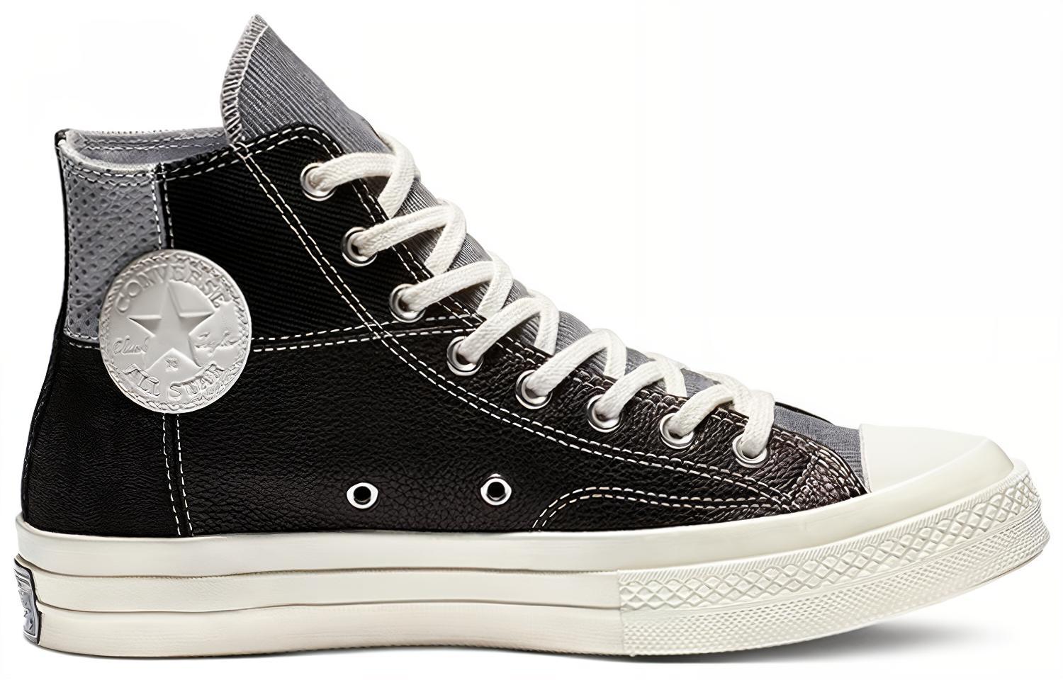 Кеды Converse Chuck 70 High (черно-серые) — Чёрный / серый — фото 2